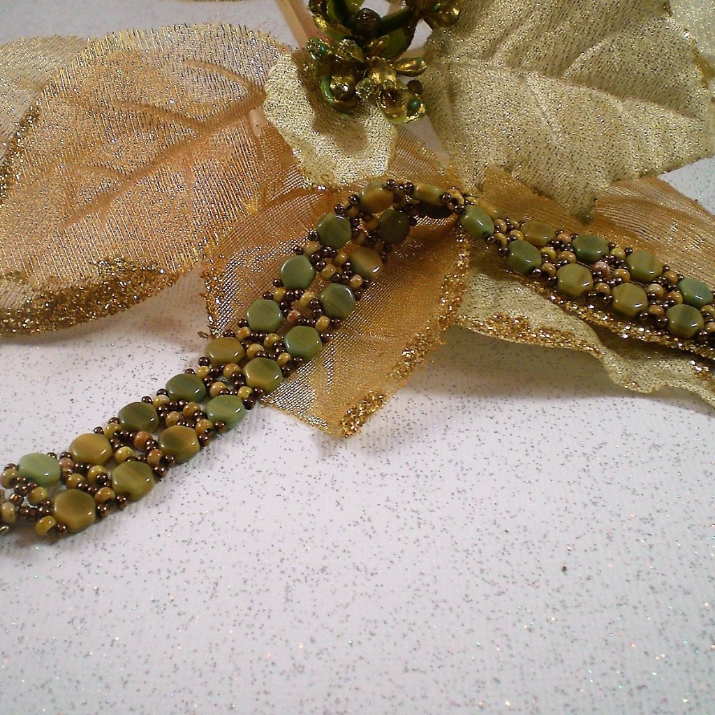 Seafoam Honeycomb Bracelet